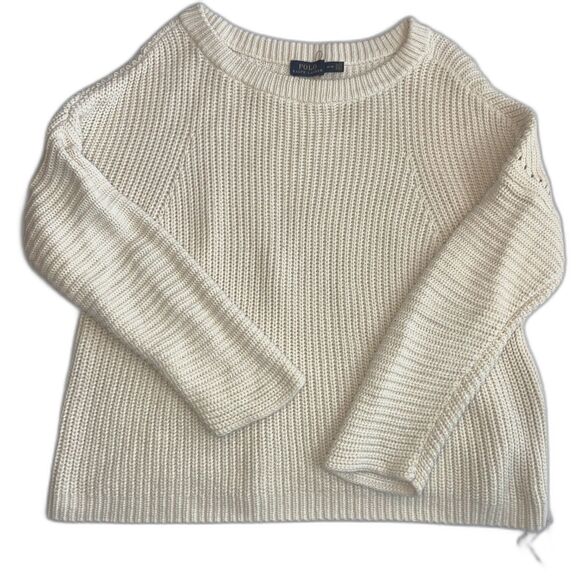 Polo Ralph Lauren Sweaters - Polo by Ralph Lauren Cream Crewneck Knit Sweater